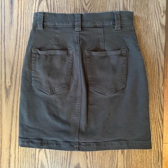 DYNAMITE Olive Green Denim Mini Skirt - Picture 7 of 9